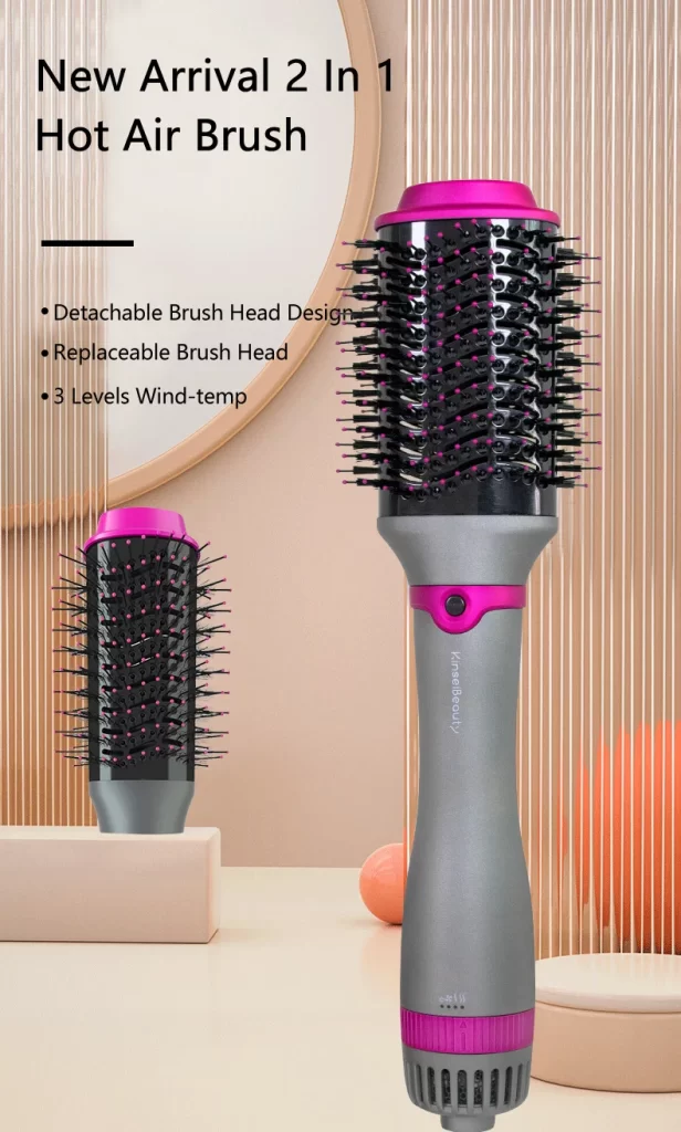 Hot Air Brush Multifunctional Hair Dryer Hair Straightener Curler Comb Replaceable Hair Salon Hair Styler Curler 2024 Aliexpress