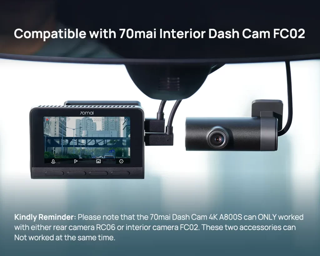 70mai 4K Dash Cam A800S Built in GPS ADAS 140°FOV 70mai Camera Car DVR 24H Parking Monitor Front Cam Only 2024 Aliexpress