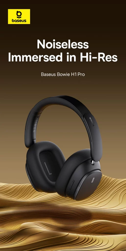 Baseus H1 Pro Wireless Headphone with -48dB Active Noise Cancellation, Bluetooth Connectivity, Hi-Res Certification, and LHDC Codec