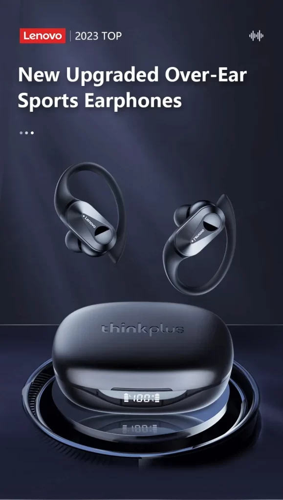 Lenovo LP75 Bluetooth 5.3 Earphones TWS Wireless Sport Headphones LED Digital Display HiFi Stereo Noise Reduction Gaming Earbuds