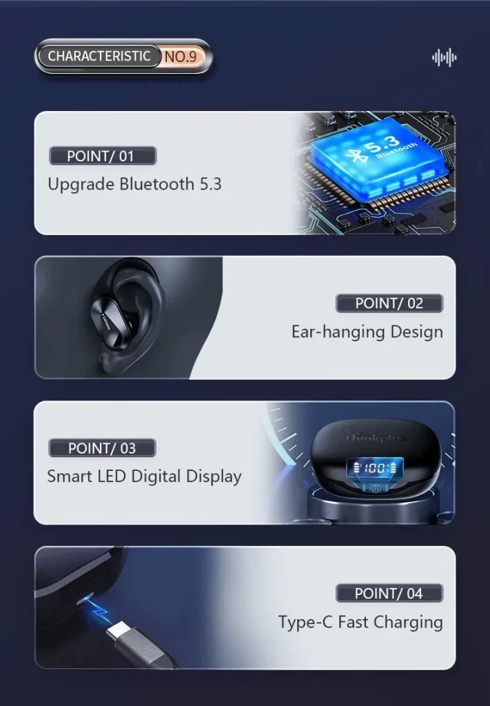 Lenovo LP75 Bluetooth 5.3 Earphones