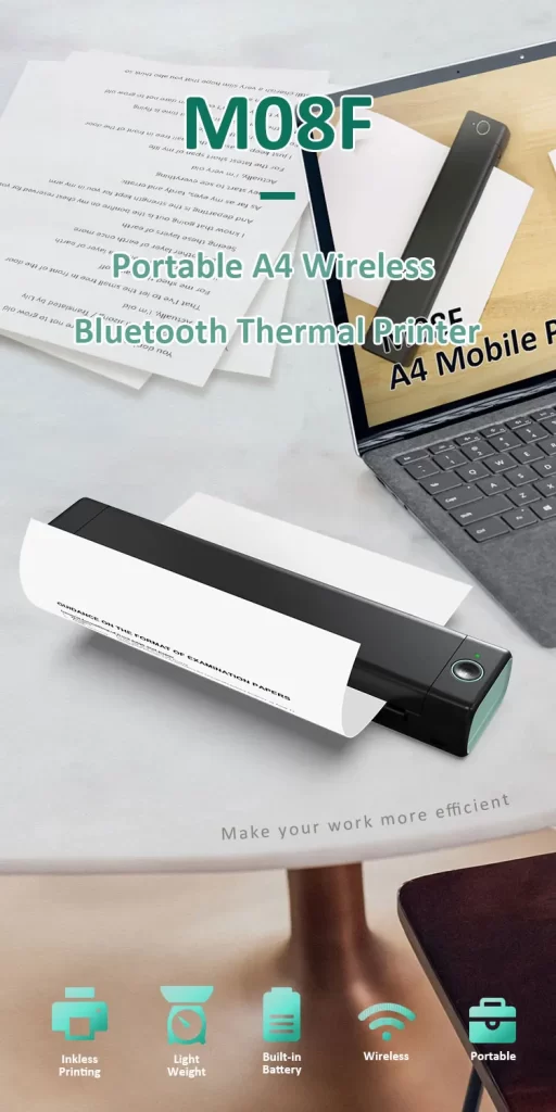 aliexpress M08F A4 Portable Thermal Printer